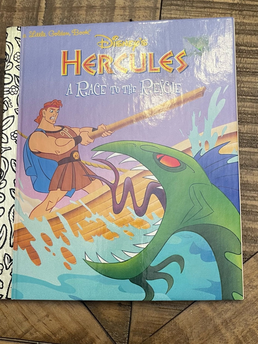 vintage 1997 Disney's Hercules: A Race to the Rescue Little Golden Book